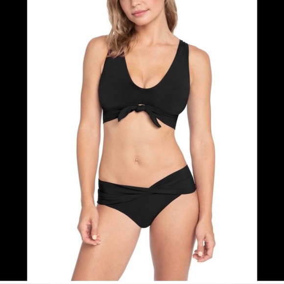 Robin Piccone Tie-Front Bralette Bikini Top - Picture 3 of 6